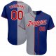 Custom Royal Red-Gray Authentic Split Fashion Baseball Jersey