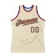 Custom Cream Camo-Royal Authentic Throwback Basketball Jersey