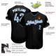 Custom Black Light Blue-White Authentic Baseball Jersey