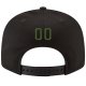 Custom Black Green-Gold Stitched Adjustable Snapback Hat