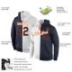 Custom Stitched White Navy-Orange Split Fashion Sports Pullover Sweatshirt Hoodie