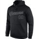 Custom Stitched Black Black-Gray Sports Pullover Sweatshirt Hoodie