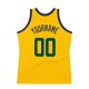 Custom Gold Hunter Green-Navy Authentic Throwback Basketball Jersey