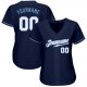 Custom Navy White-Light Blue Authentic Baseball Jersey