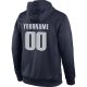 Custom Stitched Navy Gray-Blue Sports Pullover Sweatshirt Hoodie