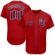 Custom Red Navy-White Authentic Baseball Jersey