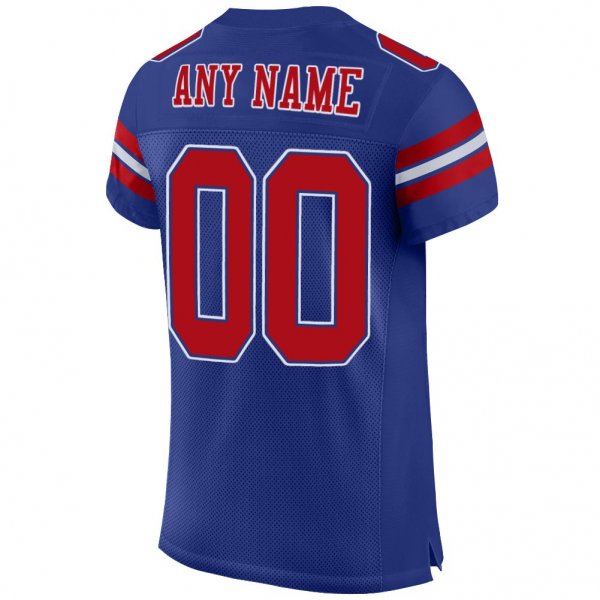 Custom Royal Red-White Mesh Authentic Football Jersey