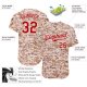 Custom Camo Red-White Authentic Baseball Jersey