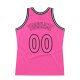 Custom Pink Pink-Black Authentic Throwback Basketball Jersey