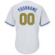 Custom White Old Gold-Royal Authentic Throwback Rib-Knit Baseball Jersey Shirt