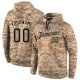 Custom Stitched Camo Black-Cream Sports Pullover Sweatshirt Hoodie