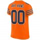 Custom Orange Navy-White Mesh Authentic Football Jersey