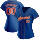 Custom Royal Orange-White Authentic Baseball Jersey