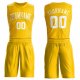 Custom Gold White Round Neck Suit Basketball Jersey