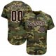 Custom Camo Brown-White Authentic Baseball Jersey